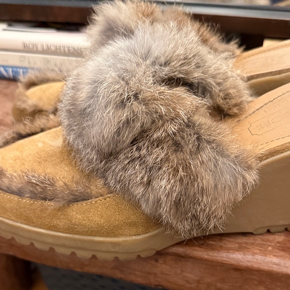 COACH Rabbit Fur Wedges - Picture 6 of 7